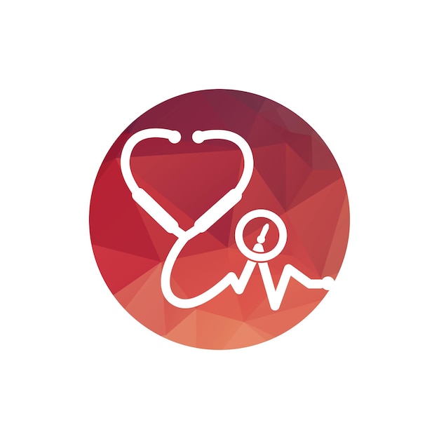 Vector time stethoscope logo