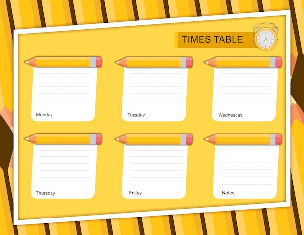 Vector time table