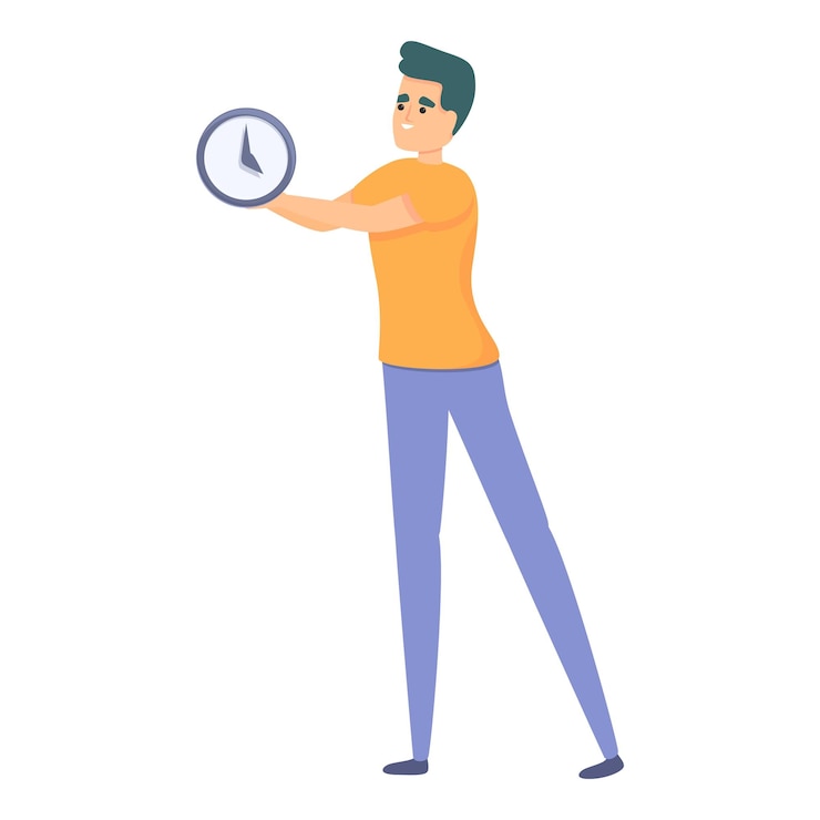 Vector time task schedule icon cartoon of time task schedule vector icon for web design isolated on white background