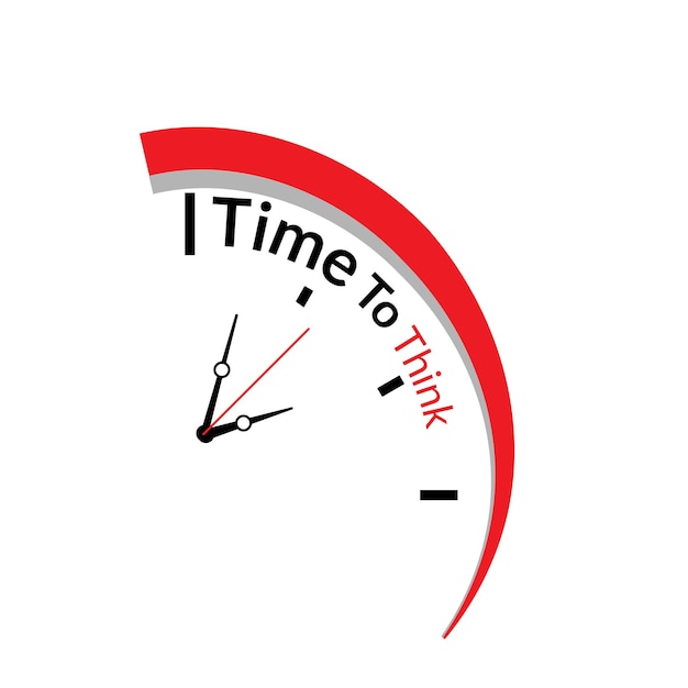 Vector time to think phrases concept design illustration that conveys a sense of urgency or motivation