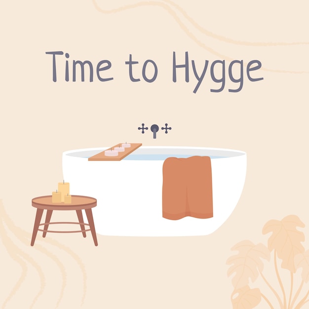 Шаблон карты time to hygge