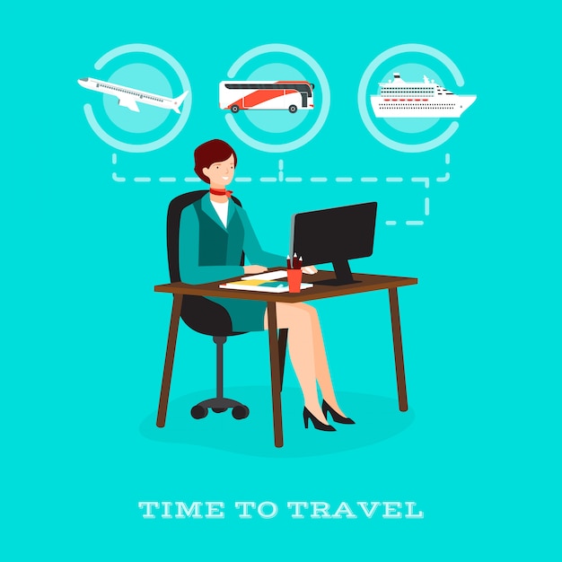 Vector time to travel concept