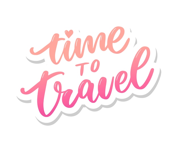 Time to travel lettering