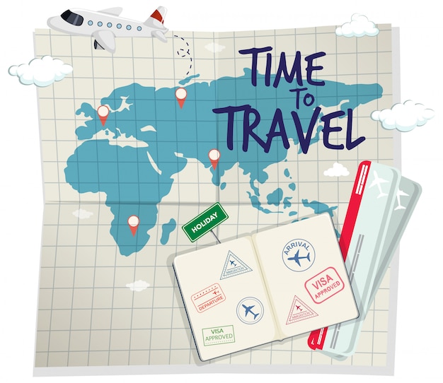 Vector a time to travel template