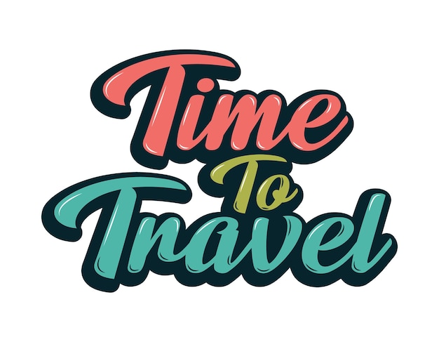 Vector time to travel typography t shirt design modern typography quotes t shirt design vector