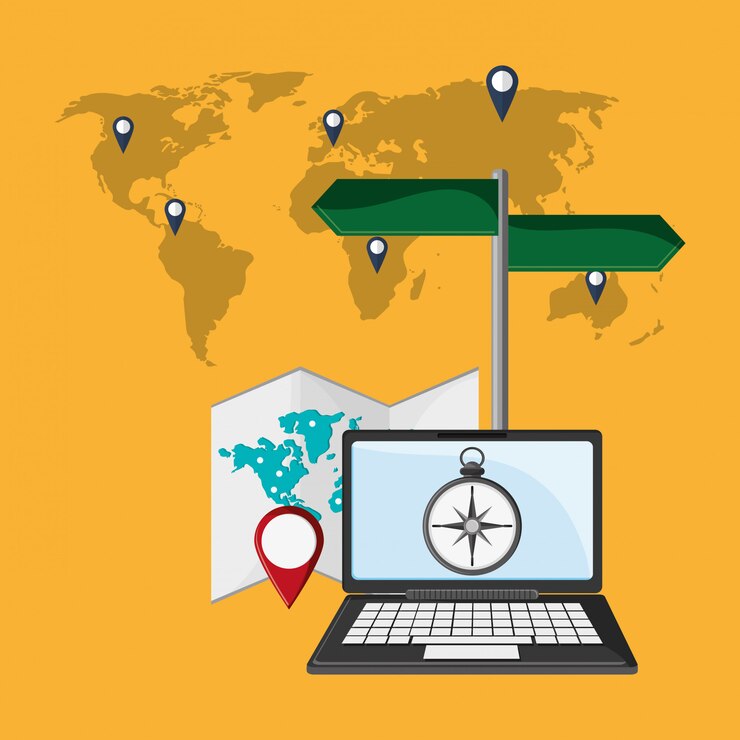 Vector time to travel vacations design