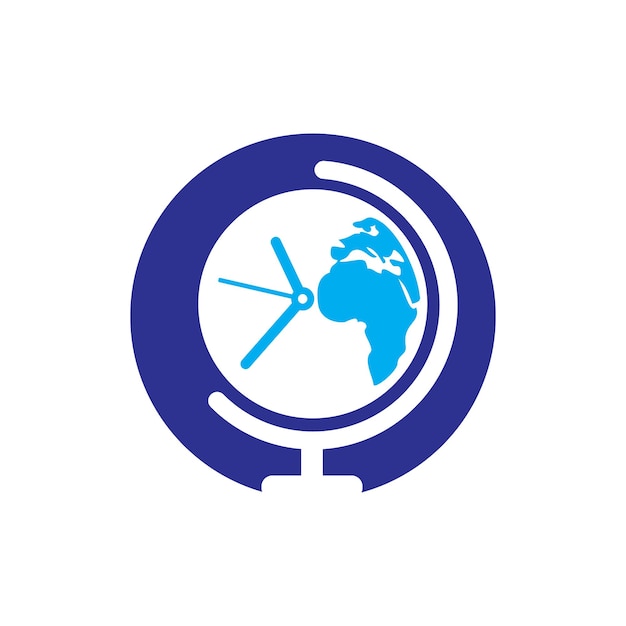 Time world vector logo design template