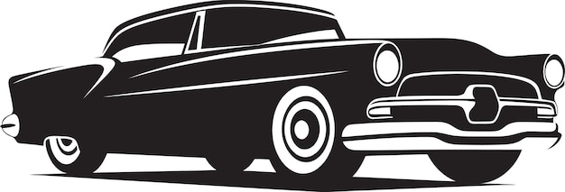 Timeless Rides Black Logo Icon Retro Wheels Vintage Car Vector