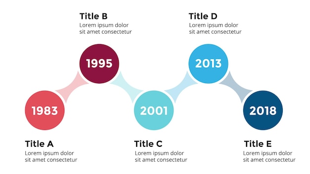 Vector timeline arrow infographic presentation slide template perfect for startup business and marketing