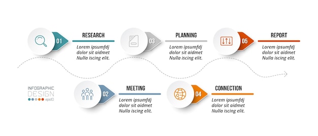 타임 라인 차트 비즈니스 infographic 템플릿