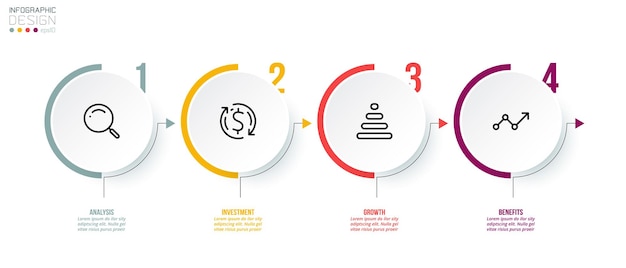 Timeline chart business infographic template