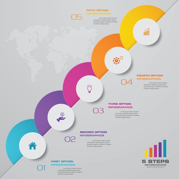 Elemento infografica grafico timeline.