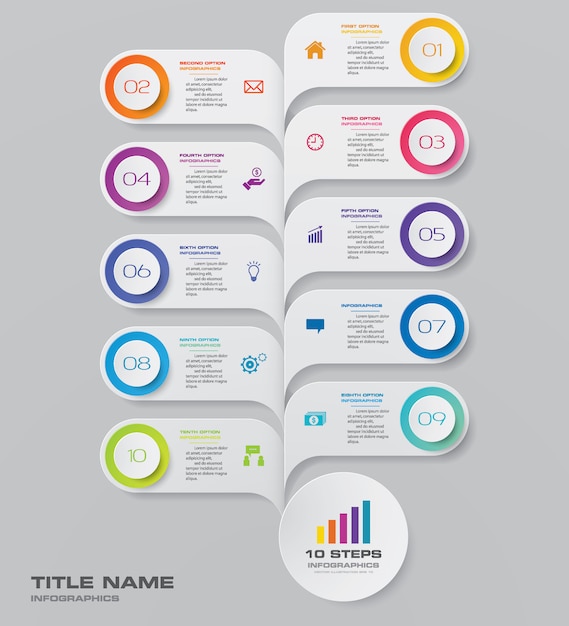 Timeline chart infographic element.