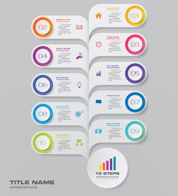 타임 라인 차트 infographic 요소입니다.