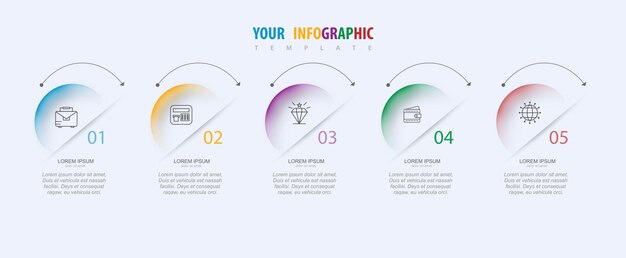 Vettore elemento infografico della cronologia