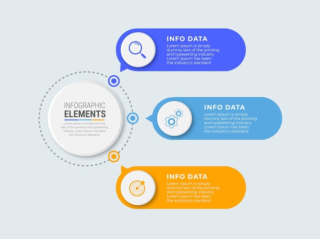 ベクトル タイムライン サークル インフォ グラフィック テンプレート 5 つのオプションまたは手順