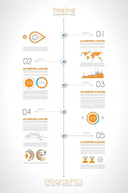 Cronologia per visualizzare i tuoi dati con elementi infografici