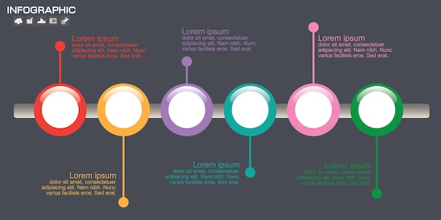 Vector timeline infographic chart   design template.