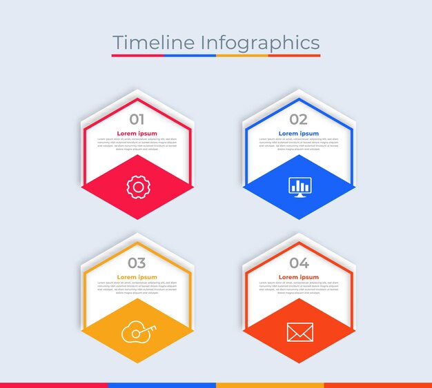 Timeline Infographic Design Marketing Icon Diagram Business Data Visualization with steps or Process