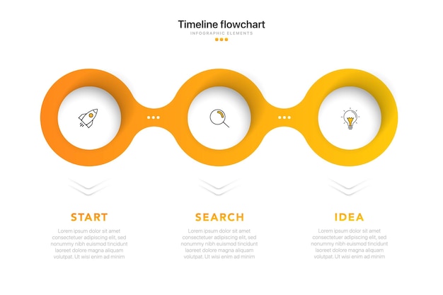 Progettazione infografica della timeline con 6 opzioni o passaggi infografiche per il concetto di business