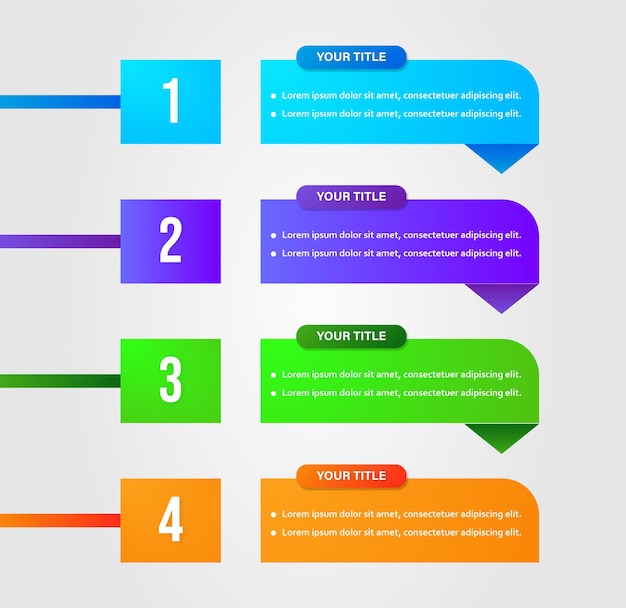 Timeline infographic design with options 4 elements scheme diagram templates