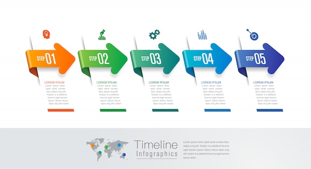 Timeline infographic elements for the presentation