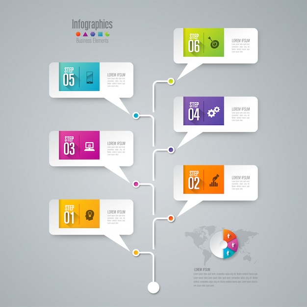 Timeline infographic elements for the presentation