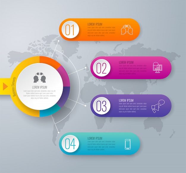 Timeline infographic elements for the presentation