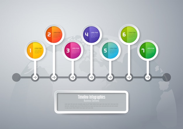 Vector timeline infographic elements