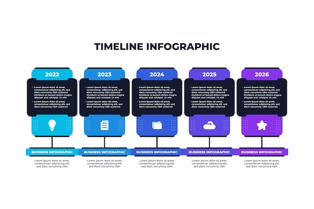 Инфографика временной шкалы для бизнес-компании