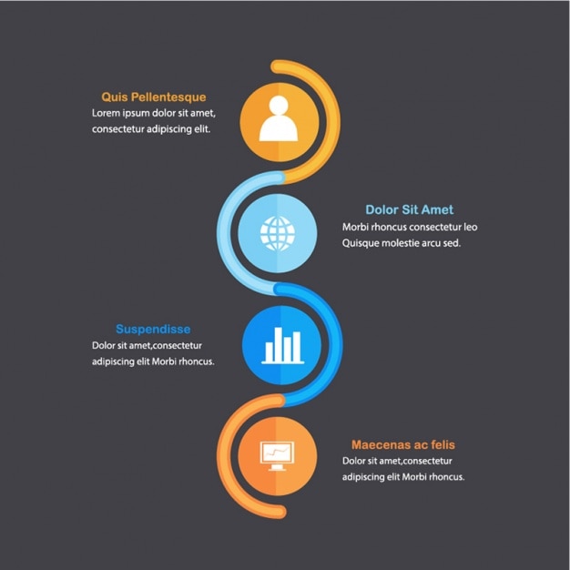 Timeline infographic in minimalistische stijl