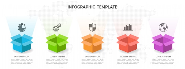 timeline infographic template 5 options.