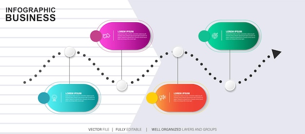 Vector timeline infographic thin line design with icons template for graph diagram presentations busine