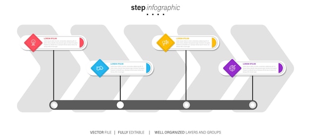 Timeline infographic thin line design with icons Template for graph diagram presentations Busine