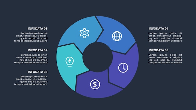 Timeline infographic with 6 elements template for web on a black background business presentation vector illustration