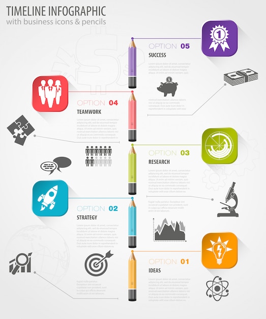 Timeline infografica