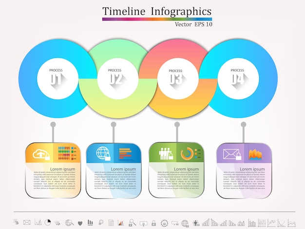 タイムラインinfographic