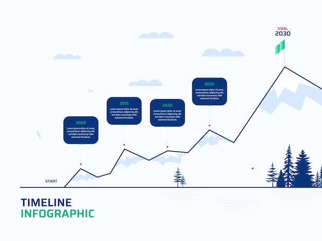 Vector timeline infographica