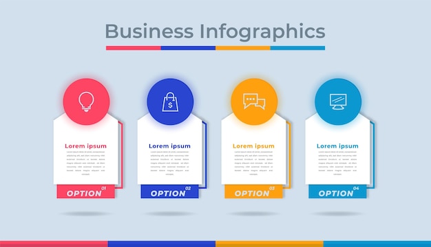 Timeline Infographics Business Data Visualization Process Chart Diagram Graph with Steps Options