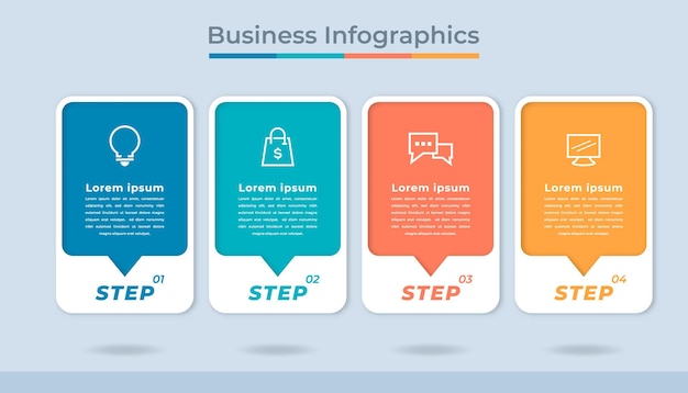 Timeline Infographics Business Data Visualization Process Chart Diagram Graph with Steps Options