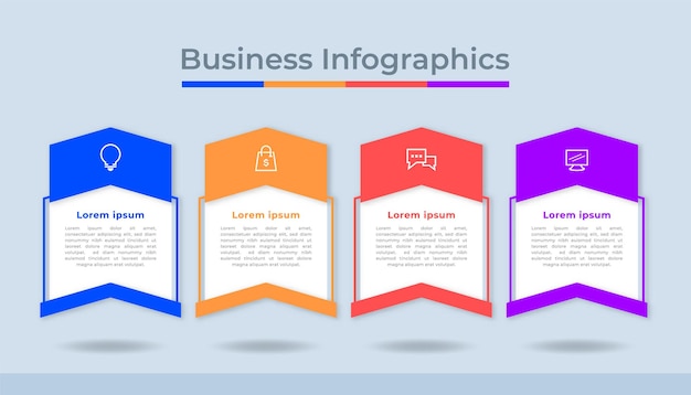 Timeline infographics business data visualization process chart diagram grafico con opzioni di passaggi