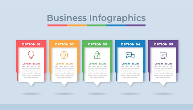 Timeline Infographics Business Data Visualization Process Chart Diagram Graph with Steps Options