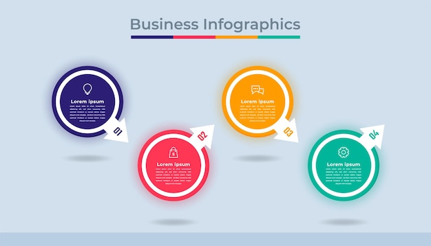 타임라인 인포그래픽 비즈니스 데이터 시각화 프로세스 차트 다이어그램 단계 옵션이 있는 그래프