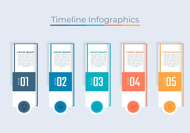 Timeline infografica design marketing icone flusso di lavoro layout diagramma visualizzazione dei dati aziendali