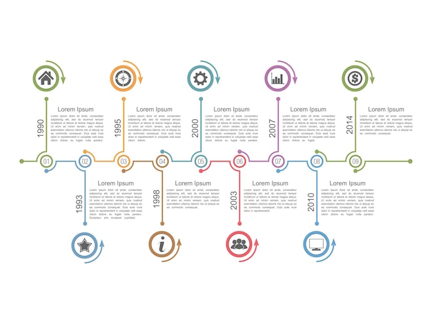 Timeline infographics design template vector eps10 illustratie