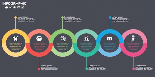 Timeline infographics design template with 10 options, process diagram, vector eps10 illustration