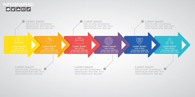 Timeline infographics design template with 12 options process diagram vector eps10 illustration