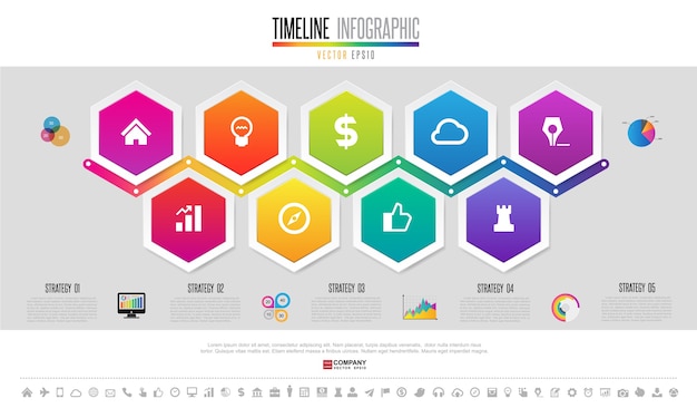 timeline infographics design template 