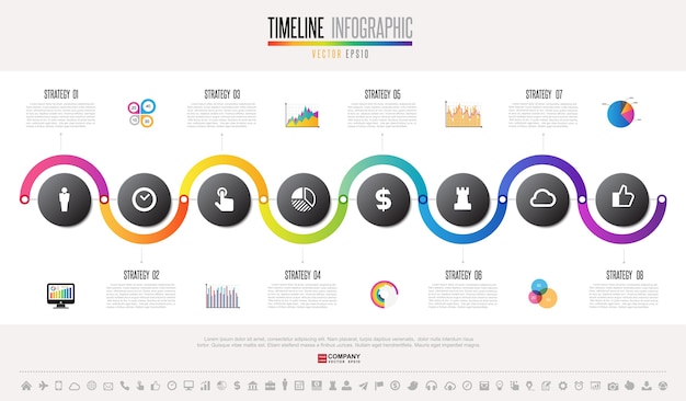 Шаблон шаблона временной шкалы Timeline