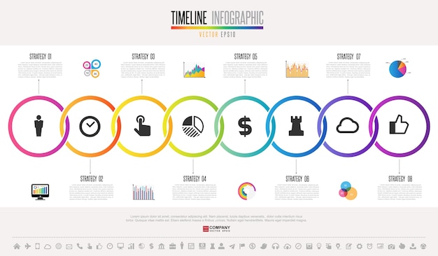 Timeline Infographics design template 